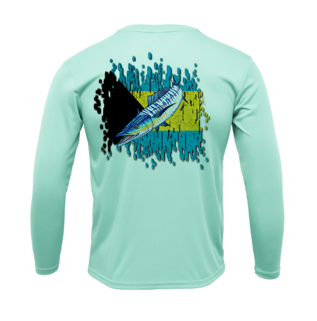 Treway Outdoors Wahoo Bahamas Flag Performance Long Sleeve