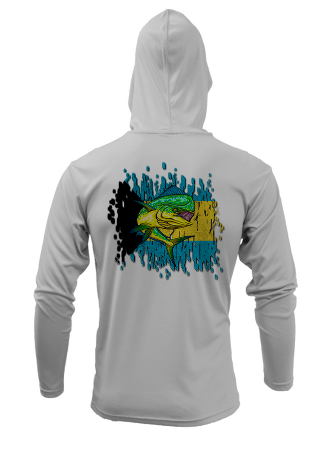 Treway Outdoors Mahi Bahamas Flag Hooded Long Sleeve