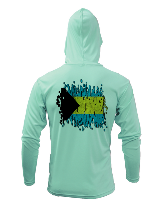 Treway Outdoors Bahamas Flag Hooded Long Sleeve