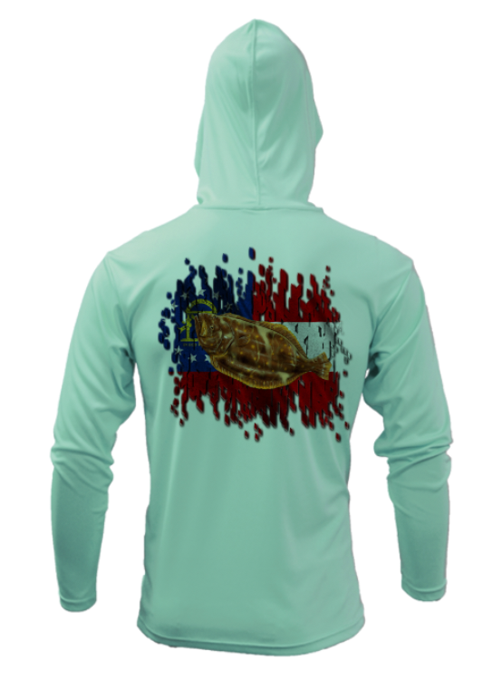 Treway Outdoors Georgia Flounder Performance Hooded Long Sleeve