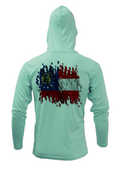 Treway Outdoors Georgia Flag Performance Hooded Long Sleeve