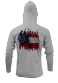 Treway Outdoors Georgia Flag Performance Hooded Long Sleeve