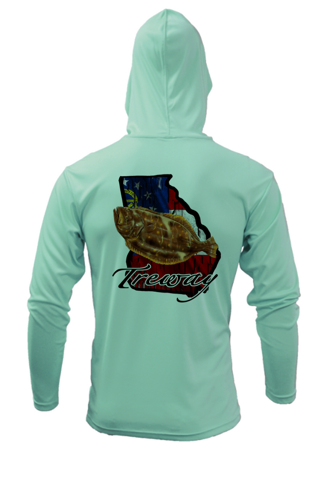 Treway Outdoors Flounder Georgia Performance Hooded Long Sleeve