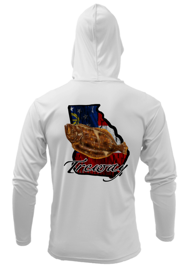 Treway Outdoors Flounder Georgia Performance Hooded Long Sleeve