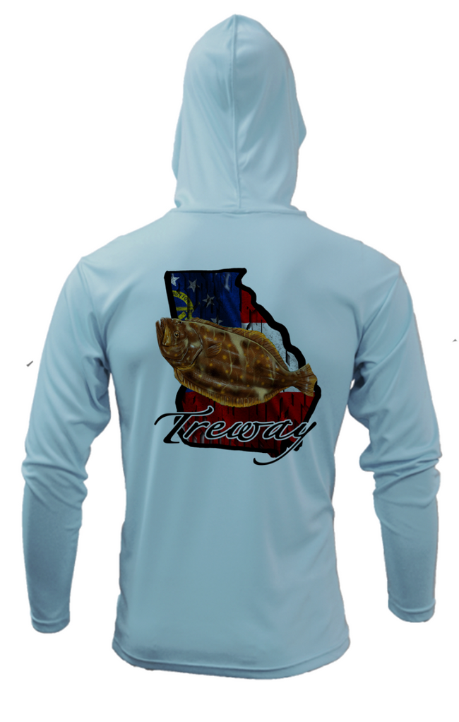 Treway Outdoors Flounder Georgia Performance Hooded Long Sleeve
