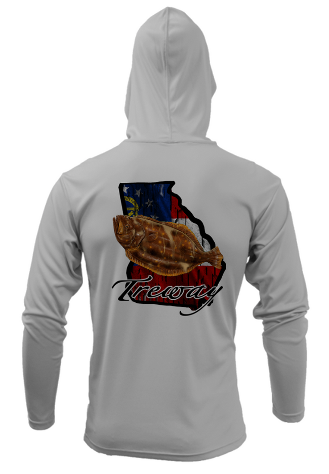 Treway Outdoors Flounder Georgia Performance Hooded Long Sleeve