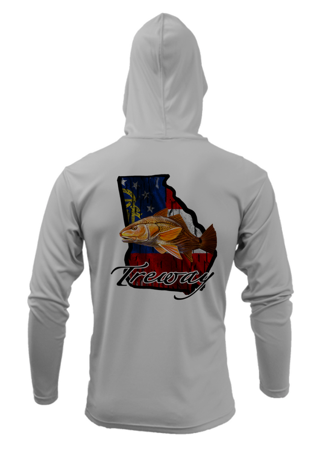 Treway Outdoors Redfish Georgia Performance Hooded Long Sleeve