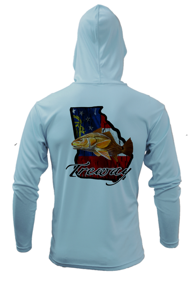 Treway Outdoors Redfish Georgia Performance Hooded Long Sleeve