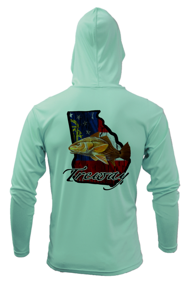 Treway Outdoors Redfish Georgia Performance Hooded Long Sleeve