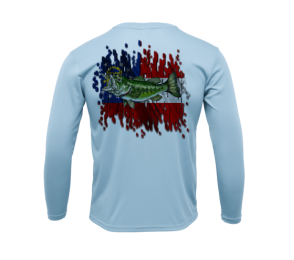 Treway Outdoors Largemouth Georgia Flag Performance Long Sleeve