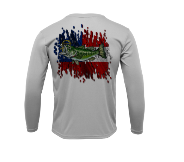 Treway Outdoors Largemouth Georgia Flag Performance Long Sleeve