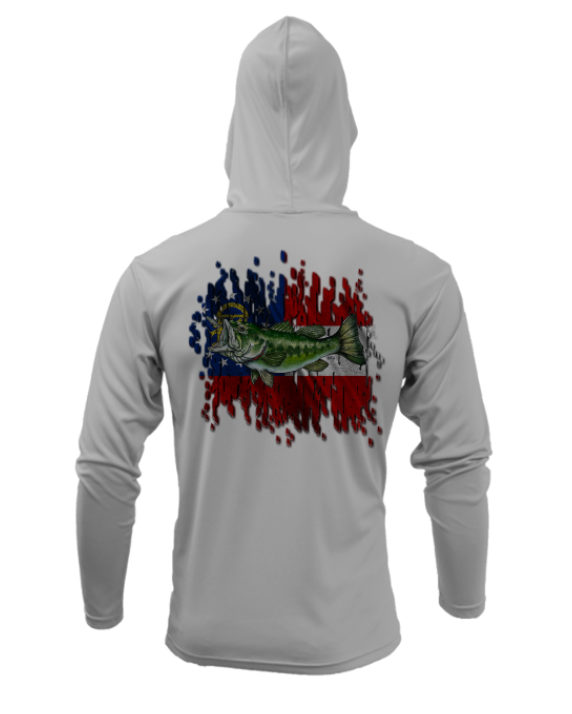 Treway Outdoors Largemouth Georgia Flag Performance Hooded Long Sleeve