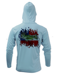 Treway Outdoors Largemouth Georgia Flag Performance Hooded Long Sleeve