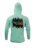 Treway Outdoors Largemouth Georgia Flag Performance Hooded Long Sleeve