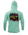 Treway Outdoors Redfish Georgia Flag Performance Hooded Long Sleeve