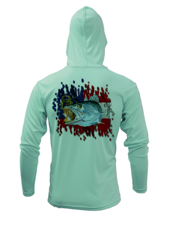 Treway Outdoors Trout Georgia Flag Performance Hooded Long Sleeve