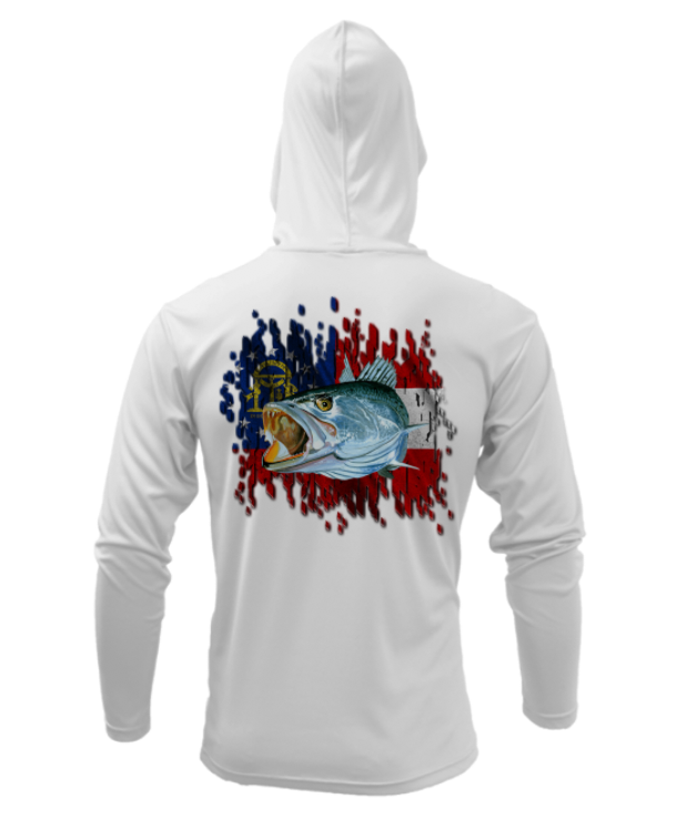 Treway Outdoors Trout Georgia Flag Performance Hooded Long Sleeve
