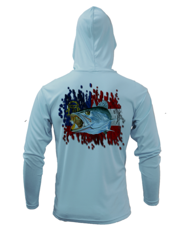 Treway Outdoors Trout Georgia Flag Performance Hooded Long Sleeve