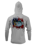 Treway Outdoors Trout Georgia Flag Performance Hooded Long Sleeve