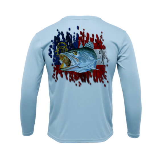 Treway Outdoors Trout Georgia Flag Performance Long Sleeve