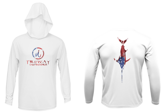 Treway Outdoors Swordfish Flag Hooded Long Sleeve