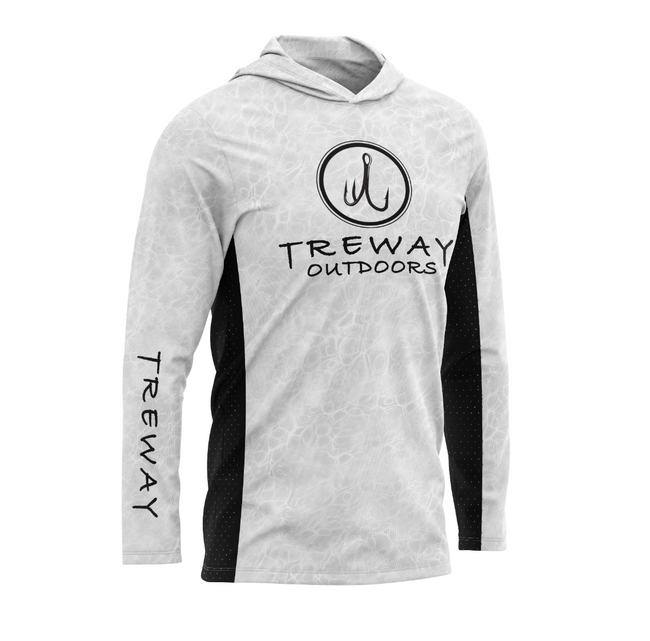 Treway White Cell-Tek Performance Hooded Long Sleeve